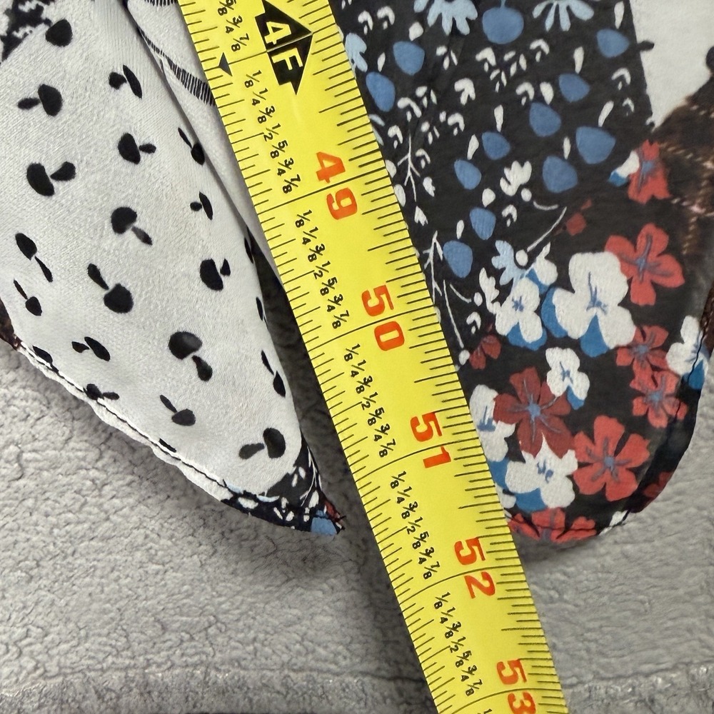 Tommy Hilfiger Patchwork Faux Wrap‎ Peasant Dress Size XS Handkerchief Hem NWT - Picture 13 of 15
